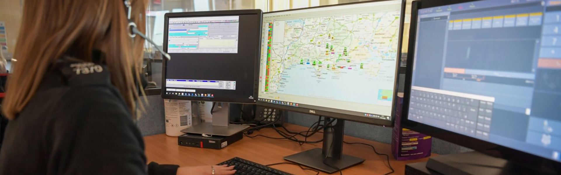 Call centre operator banner